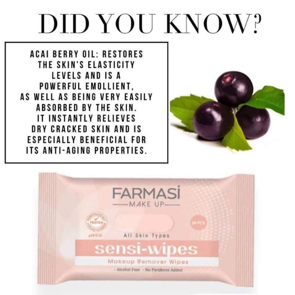 Farmasi's Sensi-Wipes-Face Wipes/Makeup Remover-Wash the Day off Wipes--… - Picture 2 of 4